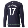Manchester City Kevin De Bruyne 17 Tredje 2021-22 - Herre Langermet Fotballdrakt